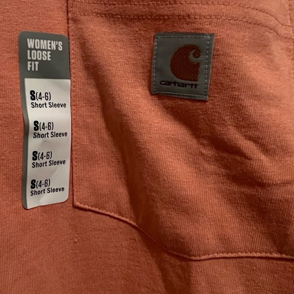 NWT Carhartt Women's Loose Fit Heavyweight Short-Sleeve Pocket T-Shirt Small - Picture 3 of 7